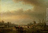 Skaters on a Frozen Canal by Jan Jacob Coenraad Spohler